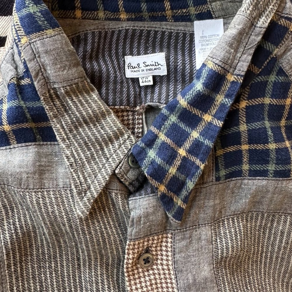 Vtg Paul Smith Patchwork Shirt - image 2